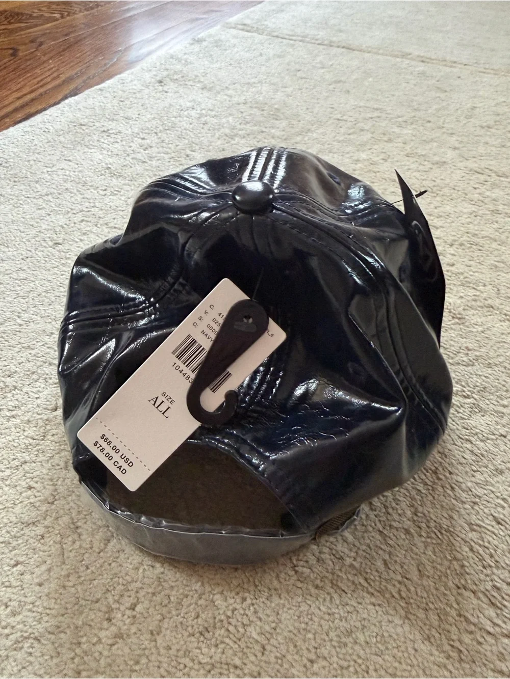 NWT ‘47 Brand Anthropologie New York Yankees Navy Baseball Hat Cap Faux Leather